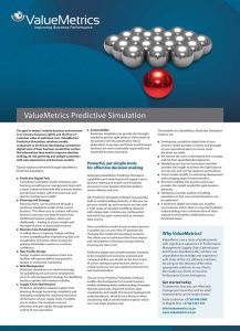 Valuemetrics Predictive Simulation